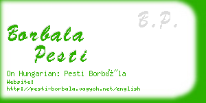 borbala pesti business card